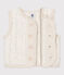 Veste bébé sans manche en tubique matelassé beige MONTELIMAR CHINE