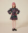 Robe manches longues en flanelle enfant fille bleu SMOKING/blanc MULTICO
