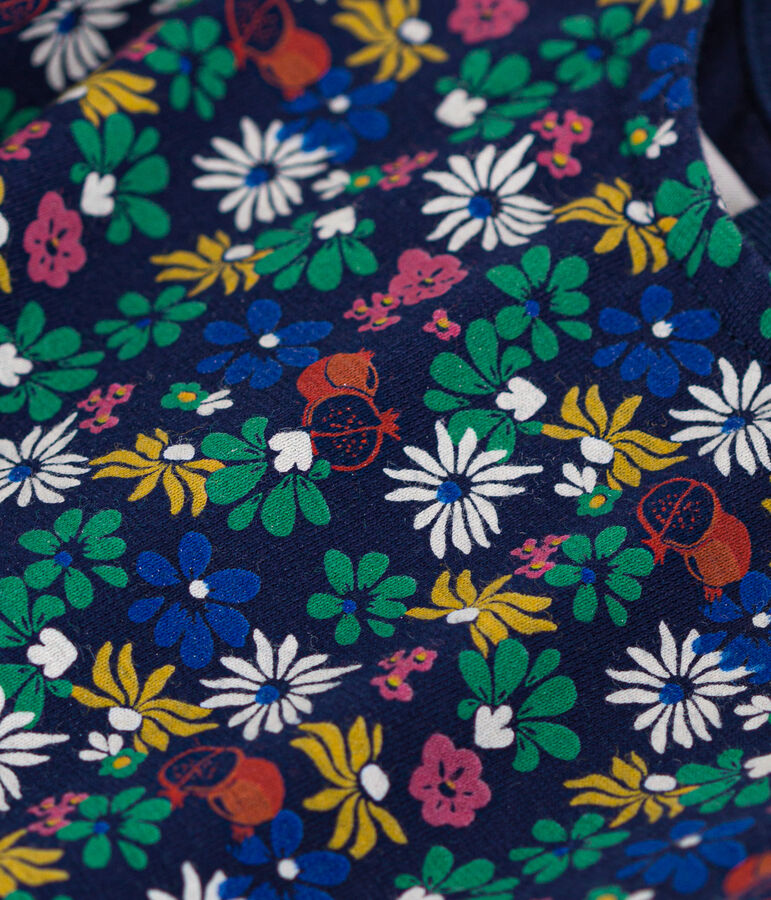 Blouse sans manche en jersey b&eacute;b&eacute; bleu MEDIEVAL/blanc MULTICO