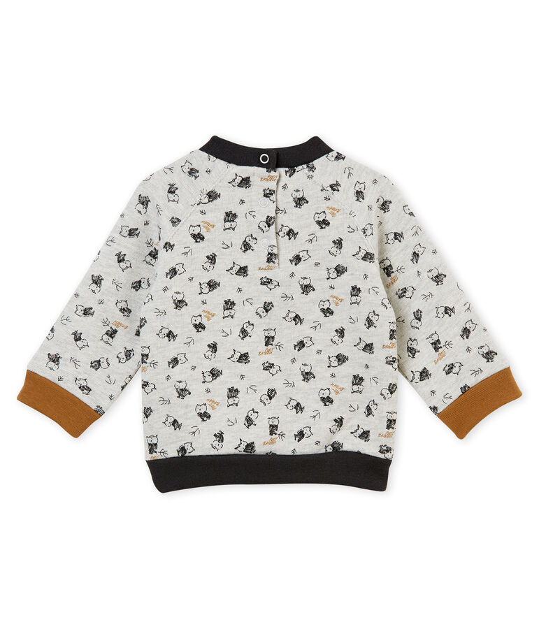 Sweatshirt b&eacute;b&eacute; gar&ccedil;on imprim&eacute; gris/multicouleur