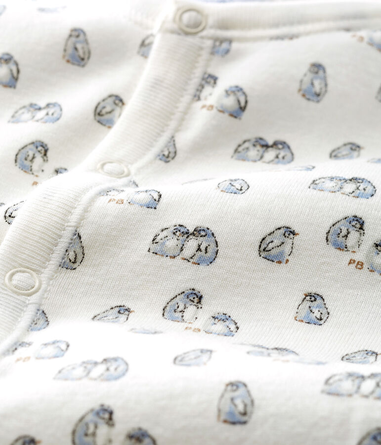 Combisac b&eacute;b&eacute; en c&ocirc;te blanc MARSHMALLOW/bleu TOUDOU/ MULTICO