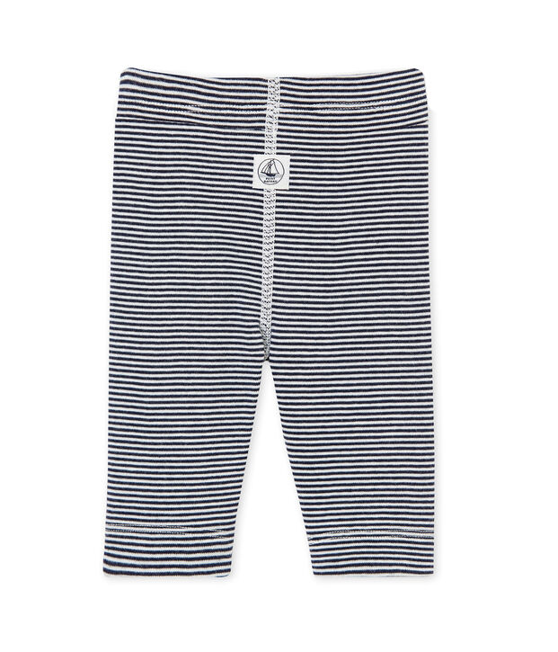 Legging b&eacute;b&eacute; mixte ray&eacute; milleraies bleu/blanc