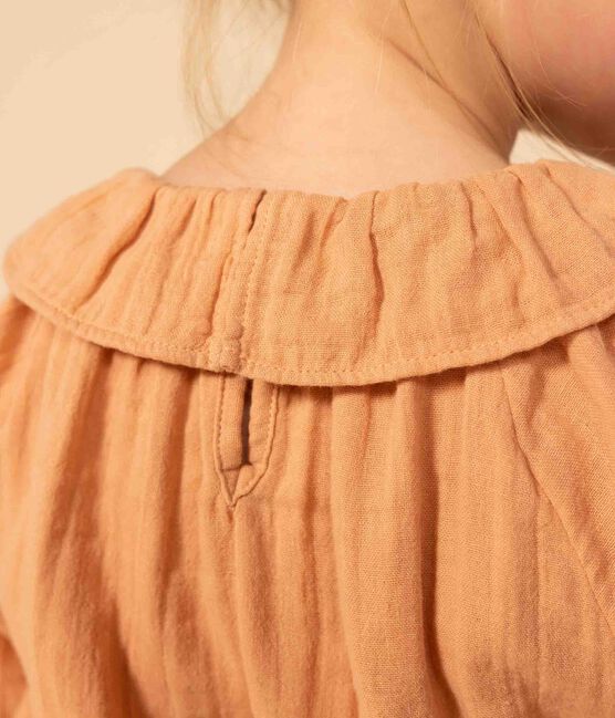 Blouse en gaze de coton enfant fille rose SIENNA