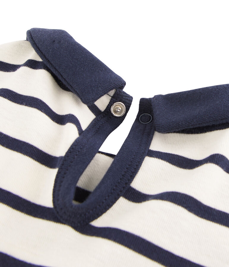 Tee shirt manches courtes enfant fille blanc/bleu