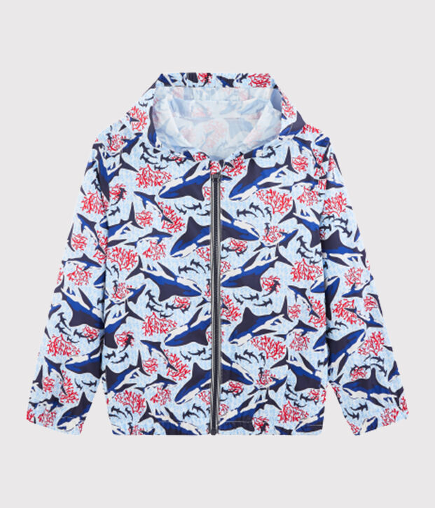 Coupe-Vent anti-UV UPF 50+ enfant garcon blanc/multicouleur