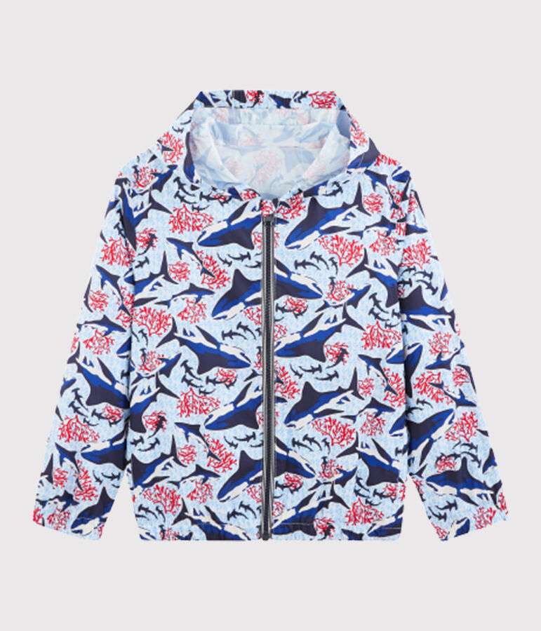 Coupe-Vent anti-UV UPF 50+ enfant garcon blanc/multicouleur