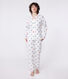 Pyjama femme en coton boutonné imprimé cœurs