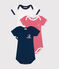 Lot de 3 bodies bébé manches courtes en coton variante 4