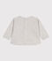 Sweat bébé en coton, uni gris BELUGA CHINE