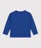 Tee-shirt enfant manches longues &agrave; motif bleu