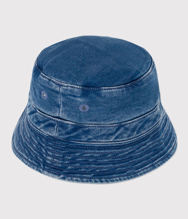 Bob en twill enfant fille-gar&ccedil;on bleu