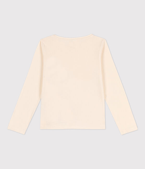 Tee-shirt manches longues en coton enfant fille / garçon blanc AVALANCHE/ CASIMIR
