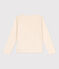 Tee-shirt manches longues en coton enfant fille / garçon blanc AVALANCHE/ CASIMIR
