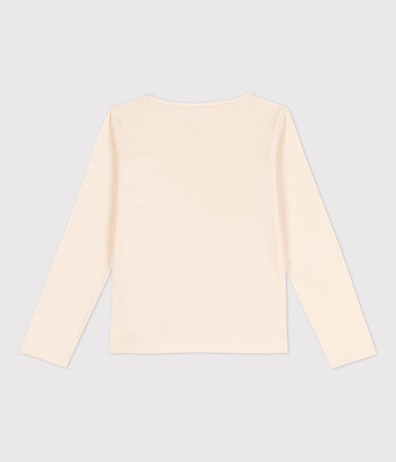 Tee-shirt manches longues en coton enfant fille / gar&ccedil;on blanc AVALANCHE/ CASIMIR