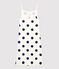 Robe à bretelles à pois en coton Femme blanc MARSHMALLOW/bleu MEDIEVAL