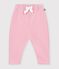 Pantalon de jogging b&eacute;b&eacute; en coton uni rose