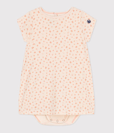 Robe bébé en coton à manches courtes et body intégré