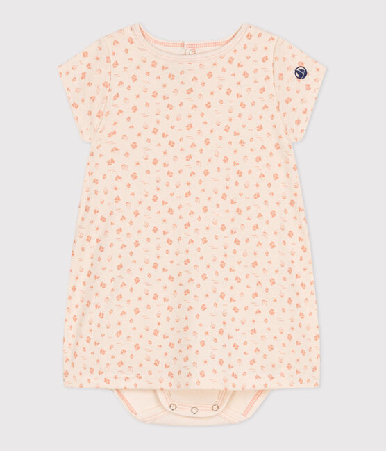 Robe bébé en coton à manches courtes et body intégré AVALANCHE/ ABRICOT OVS