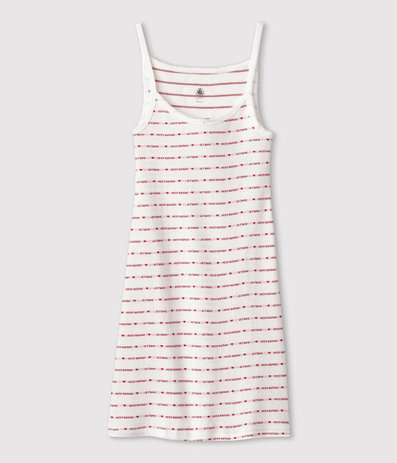 Robe à bretelles Femme blanc MARSHMALLOW/rouge TERKUIT