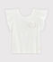 Tee-shirt enfant fille blanc MARSHMALLOW
