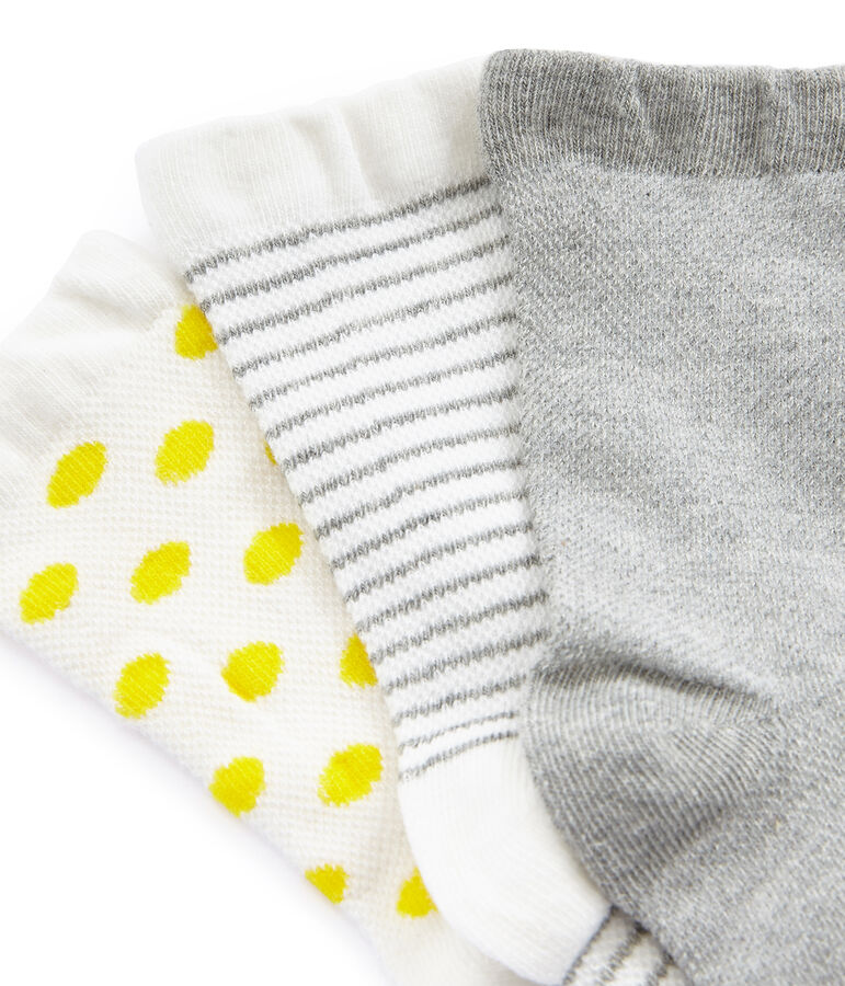 Lot de 3 paires de chaussettes enfant fille multicouleur