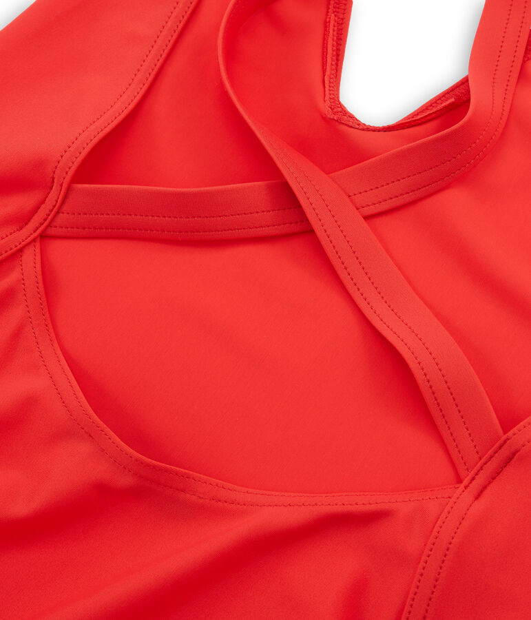 Maillot de bain 1 pi&egrave;ce femme crois&eacute; dos rose