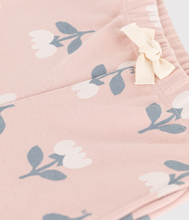 Pantalon b&eacute;b&eacute; en molleton imprim&eacute; rose/multicouleur