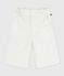 Bermuda short enfant en coton uni blanc