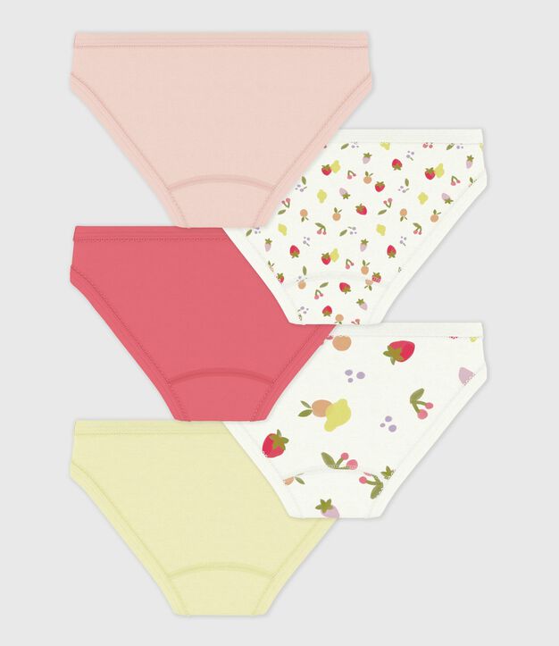 Lot de culottes enfant en coton imprim&eacute; fruits multicouleur