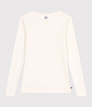 Tee-shirt femme l'iconique en laine et coton manches longues