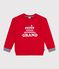 Sweatshirt enfant en coton imprimé rouge POMPEI