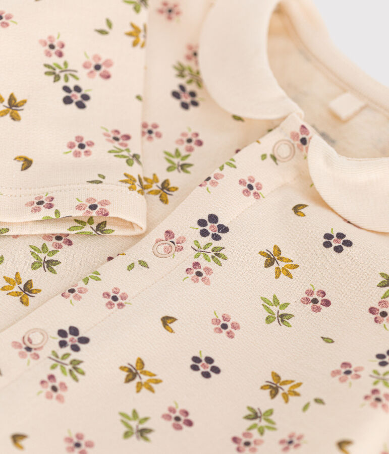 Combinaison longue en molleton b&eacute;b&eacute; blanc AVALANCHE/ MULTICO