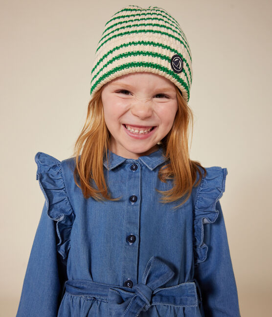 Robe à manches longues en denim léger enfant fille bleu DENIM CLAIR