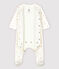 Bodyjama cerises bébé en tubique en coton biologique blanc MARSHMALLOW/blanc MULTICO