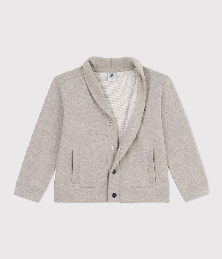Cardigan en coton enfant gar&ccedil;on gris CHATON CHINE