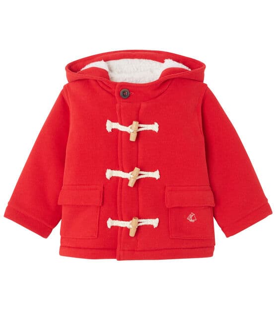 Duffle coat bébé mixte en molleton rouge FROUFROU