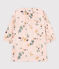 Robe manches longues en gaze de coton enfant fille rose SALINE/blanc MULTICO