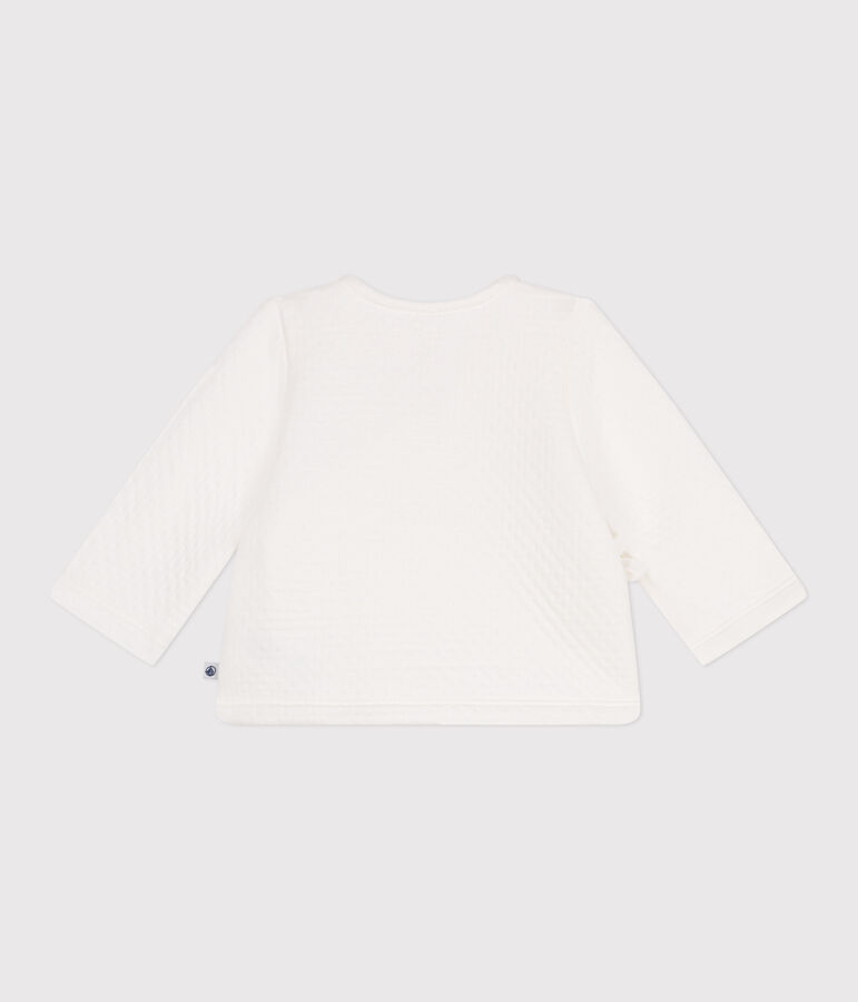 Brassi&egrave;re en tubique matelass&eacute; en coton b&eacute;b&eacute; blanc