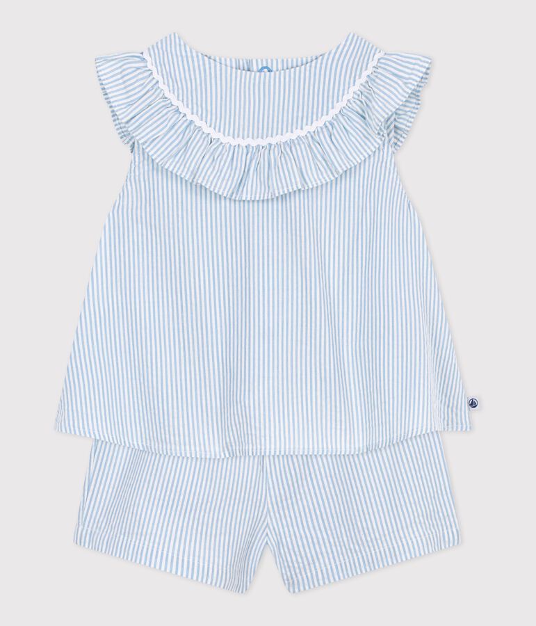 Ensemble cadeau b&eacute;b&eacute; en coton : ensemble 2 pi&egrave;ces multicouleur