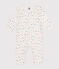 Pyjama sans pieds en coton bébé blanc MARSHMALLOW/blanc MULTICO