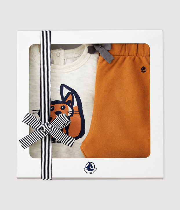 Coffret cadeau b&eacute;b&eacute; tee-shirt et pantalon multicouleur