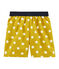 Short de plage enfant garçon jaune BAMBOO/blanc MARSHMALLOW