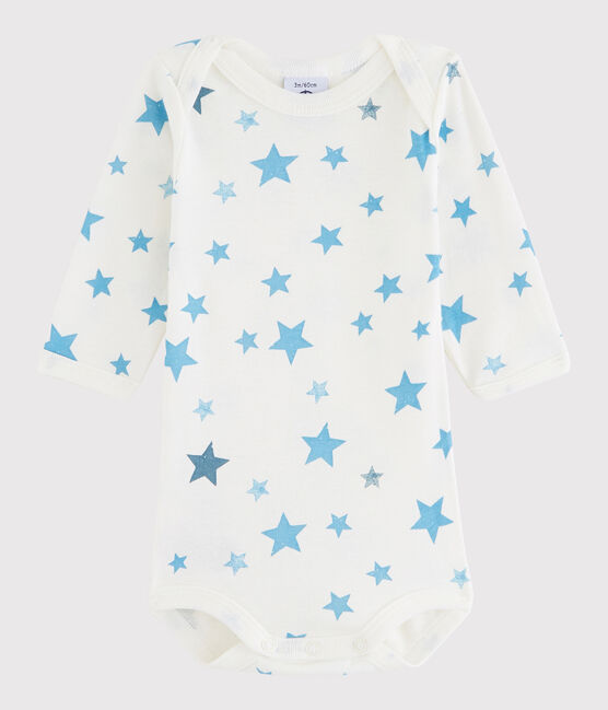 Body manches longues bébé garçon blanc LAIT/blanc MULTICO