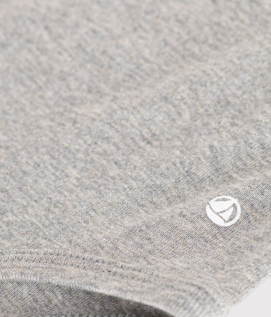 Body manches longues col en coton bébé gris CHATON CHINE