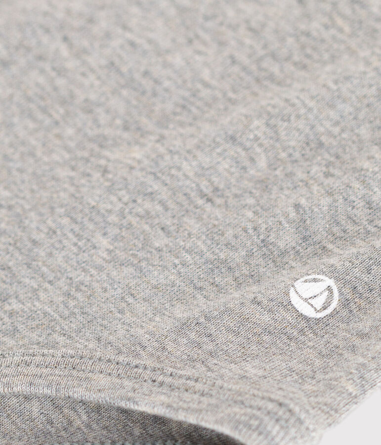 Body manches longues col en coton b&eacute;b&eacute; gris