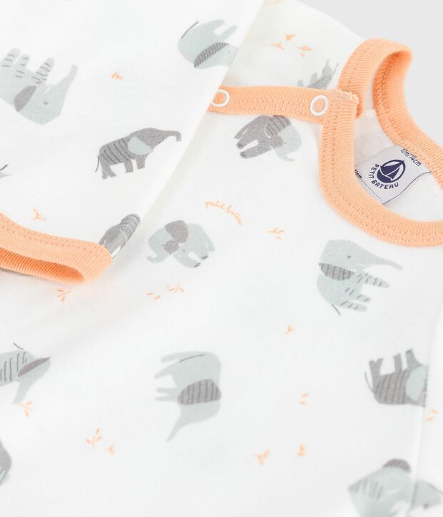 Dors bien en coton b&eacute;b&eacute; blanc/beige