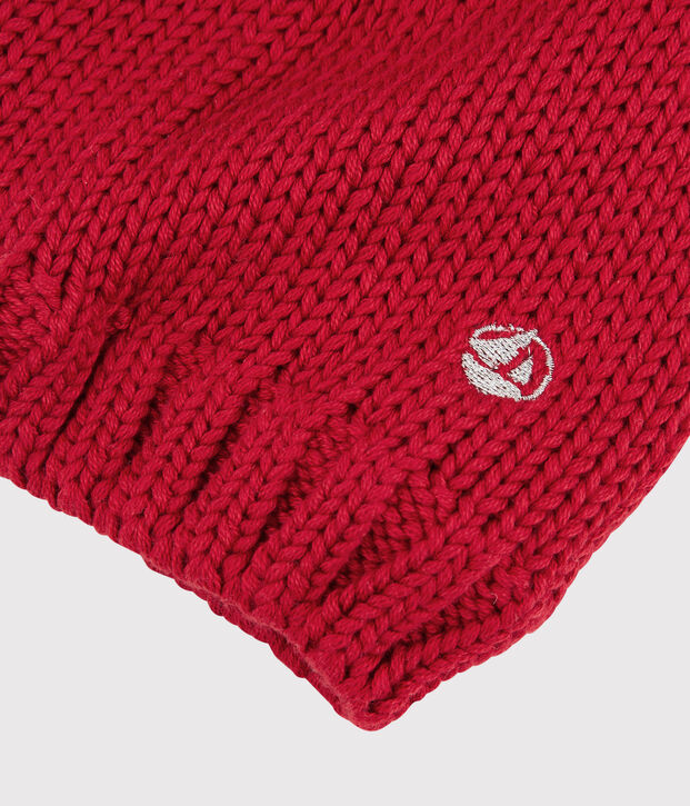 Bonnet enfant fille-gar&ccedil;on rouge