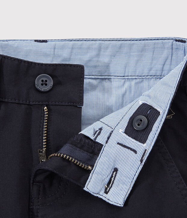 Pantalon enfant gar&ccedil;on bleu marine