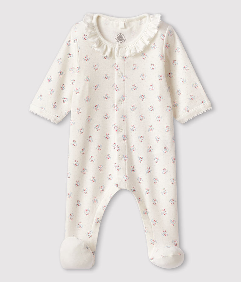 Dors bien b&eacute;b&eacute; fille en c&ocirc;te blanc/multicouleur