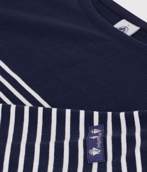 Marini&egrave;re femme en coton &agrave; rayures bleu/blanc